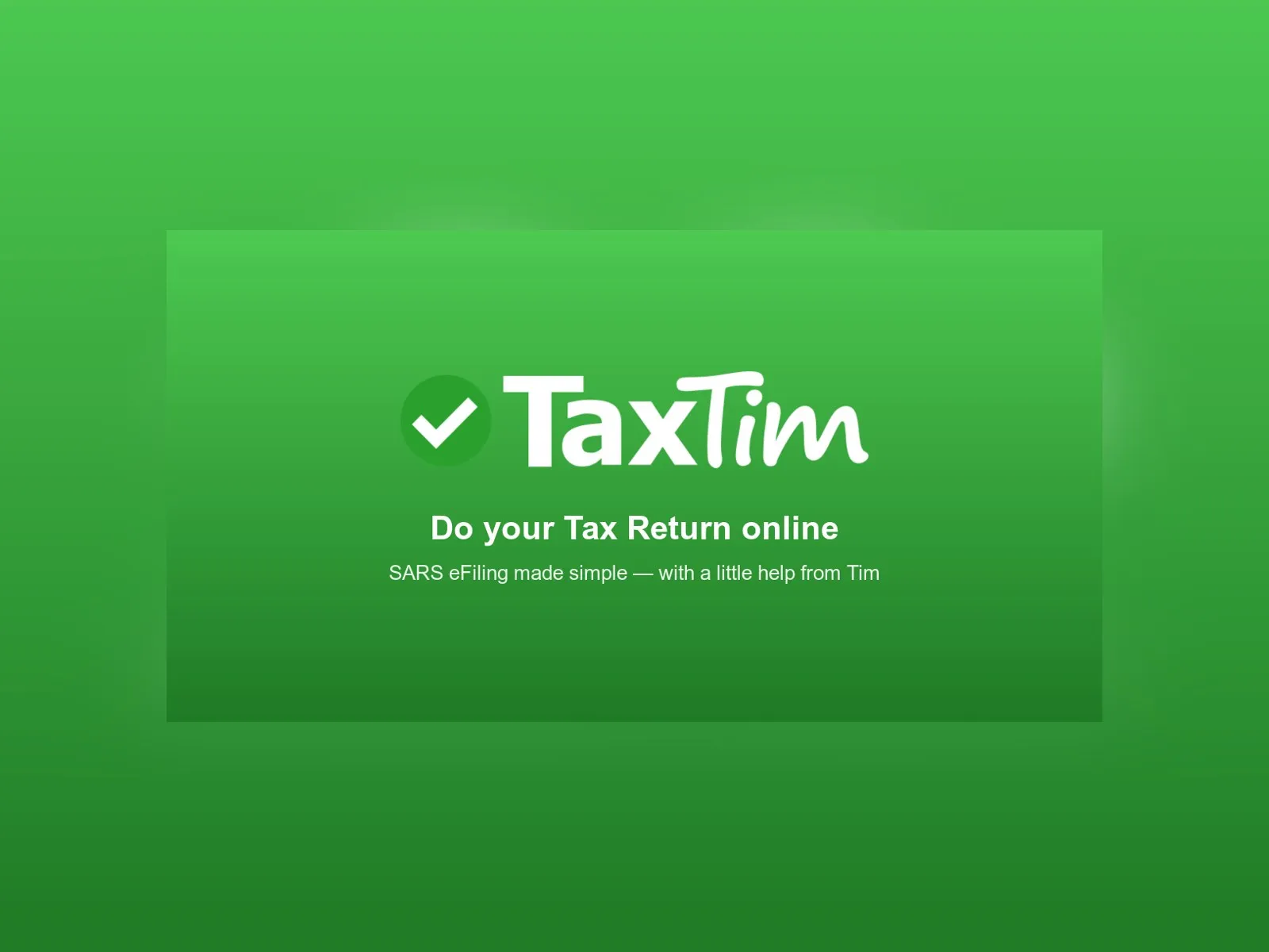 The TaxTim logo on a green ground with the line “Do your tax return online”